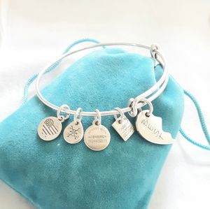 Alex and Ani BEST silver Charms Bracelet